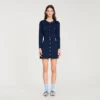 Kurze Strickjacke aus Rippstrick