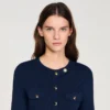Kurze Strickjacke aus Rippstrick