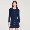 Kurze Strickjacke aus Rippstrick