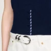 Kurzer, gestreifter Pulli aus Wolle und Kaschmir