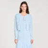 Kurzer, mit Perlen bestickter Cardigan