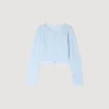 Kurzer, mit Perlen bestickter Cardigan
