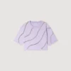 Kurzes T-Shirt mit Strasssteinen