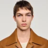 Lammlederjacke mit Knopfleiste