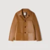 Lammlederjacke mit Knopfleiste