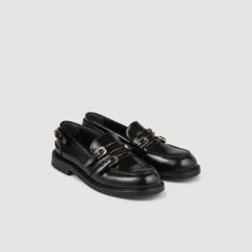Leder-Loafer mit Schnallen