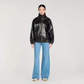 Lederjacke im Used-Look
