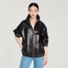 Lederjacke im Used-Look