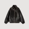 Lederjacke im Used-Look