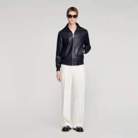 Lederjacke mit Reissverschluss