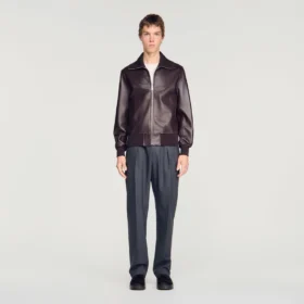 Lederjacke mit Reissverschluss