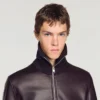 Lederjacke mit Reissverschluss