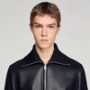 Lederjacke mit Reissverschluss