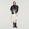 Lederjacke mit Stehkragen