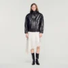 Lederjacke mit Stehkragen