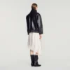 Lederjacke mit Stehkragen