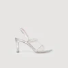 Ledersandalen mit breitem Absatz