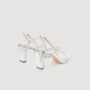 Ledersandalen mit breitem Absatz