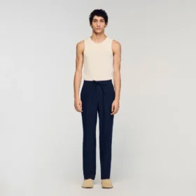 Leinenhose mit geradem Bein