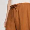 Leinenshorts mit elastischem Bund