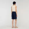 Leinenshorts mit elastischem Bund