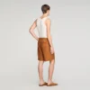 Leinenshorts mit elastischem Bund