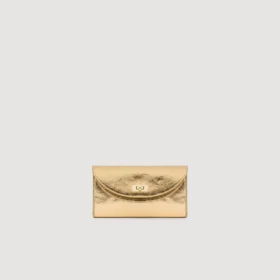 Mambo-Clutch aus Metallic-Leder