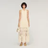 Maxikleid aus Baumwoll-Guipure mit Blumenmuster