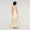 Maxikleid aus Baumwoll-Guipure mit Blumenmuster