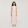 Maxikleid aus Jacquard mit Blumenmuster