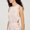 Maxikleid aus Jacquard mit Blumenmuster