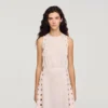 Maxikleid aus Jacquard mit Blumenmuster