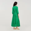 Maxikleid aus Jacquard mit Blumenmuster