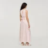 Maxikleid aus Jacquard mit Blumenmuster