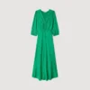 Maxikleid aus Jacquard mit Blumenmuster
