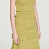 Maxikleid aus Strick mit Rüschen