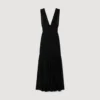 Maxikleid aus Strick mit Rüschen
