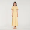 Maxikleid aus Strick mit Strasssteinen