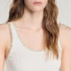 Maxikleid aus Strick mit Strasssteinen