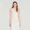 Maxikleid aus Strick mit Strasssteinen