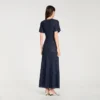 Maxikleid aus Strick mit Strasssteinen
