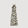 Maxikleid aus Strick mit Zebradruck