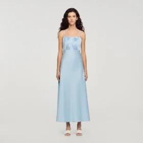 Maxikleid in Satin-Optik