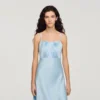 Maxikleid in Satin-Optik