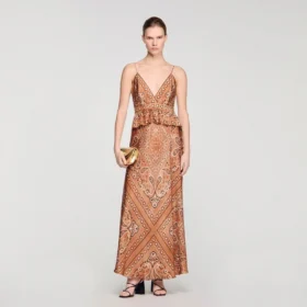 Maxikleid mit Bandana-Print