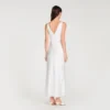 Maxikleid mit Satin-Optik und Schmucksteinen