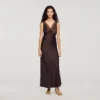 Maxikleid mit Spitzenkragen