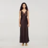 Maxikleid mit Spitzenkragen