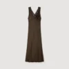 Maxikleid mit Spitzenkragen