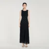 Maxikleid mit Strass-Blumenprint